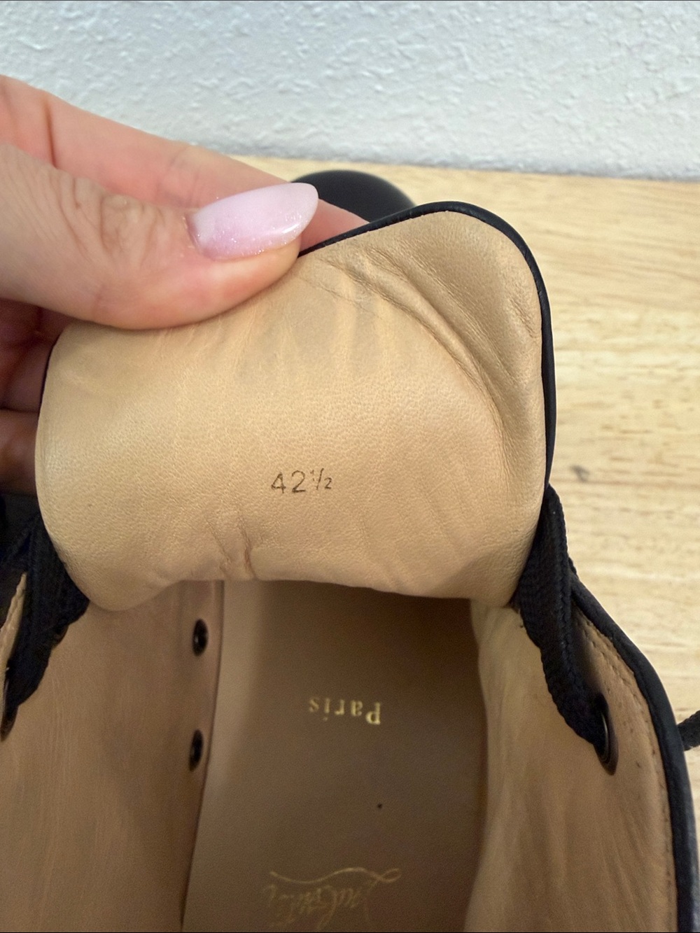 Christian Louboutin Men’s Black Leather High-Top Sneakers with Logo Patch - Picture 8 of 12